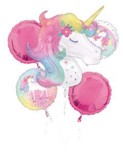 Balloon Bouquet Birthday Wishes - Unicorn