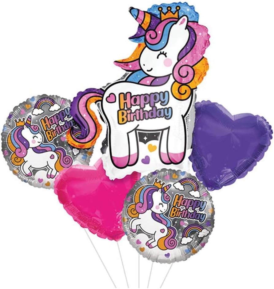 Balloon Bouquet Happy Birthday Unicorn
