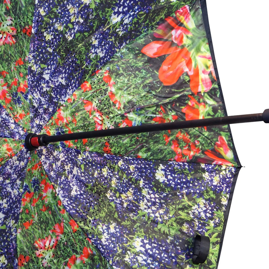 Topsy Turvy Umbrella Blue Bonnet Wild Flowers