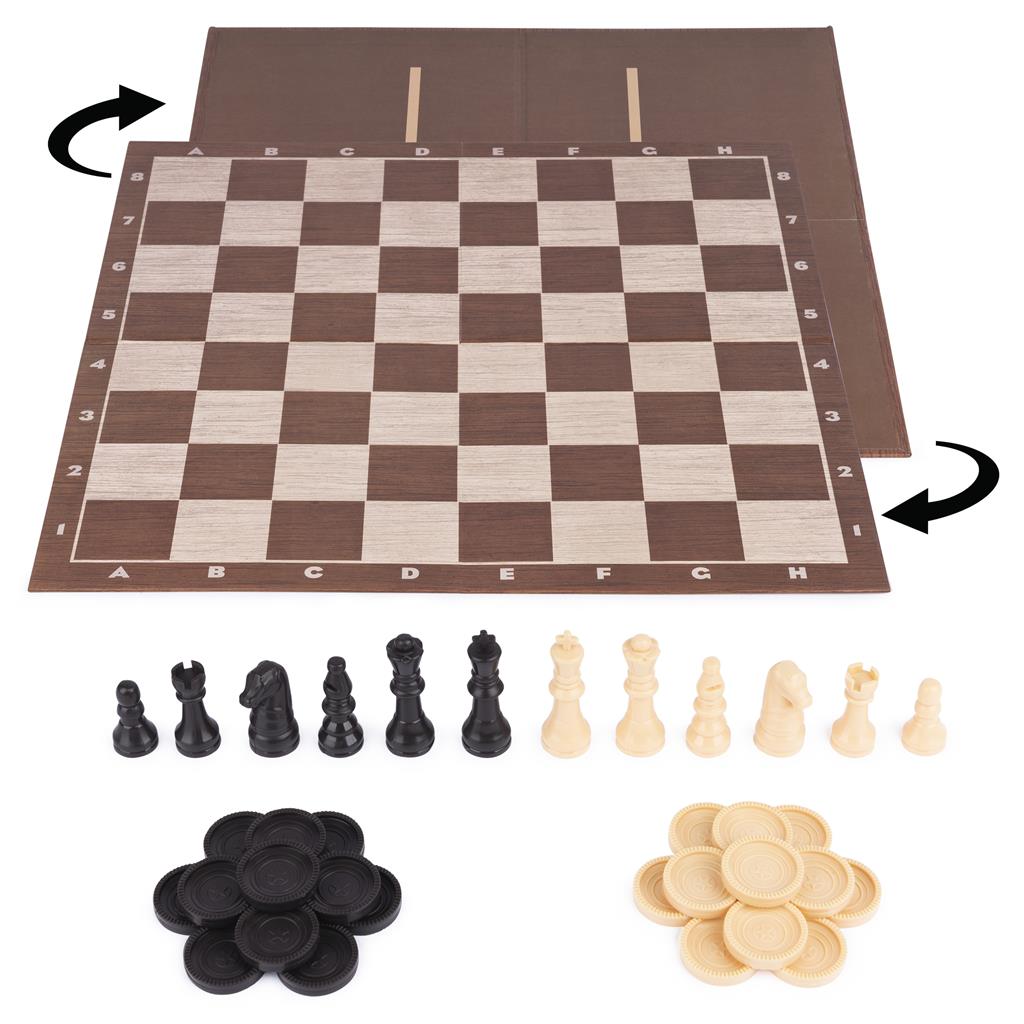 Chess and Checkers in 2pc Rectangular Traditions Box