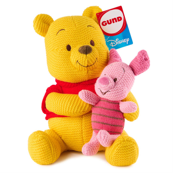 Disney Winnie the Pooh & Piglet Knit Plush, 10 in