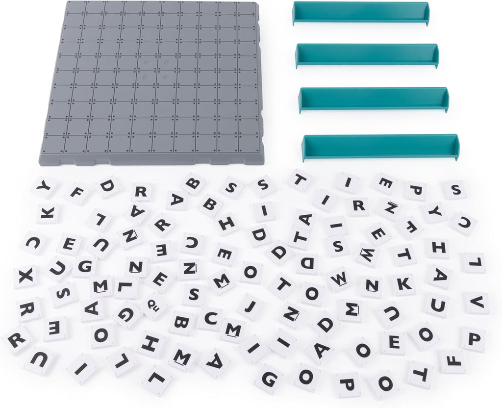 Upwords The Stackable Word Game: Includes Rotating Board & Letter Tiles, Classic Crossword Activity for Kids & Families.