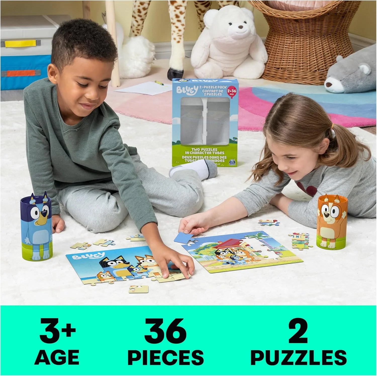 Bluey 2-Puzzle Pack | 36 PCS Each