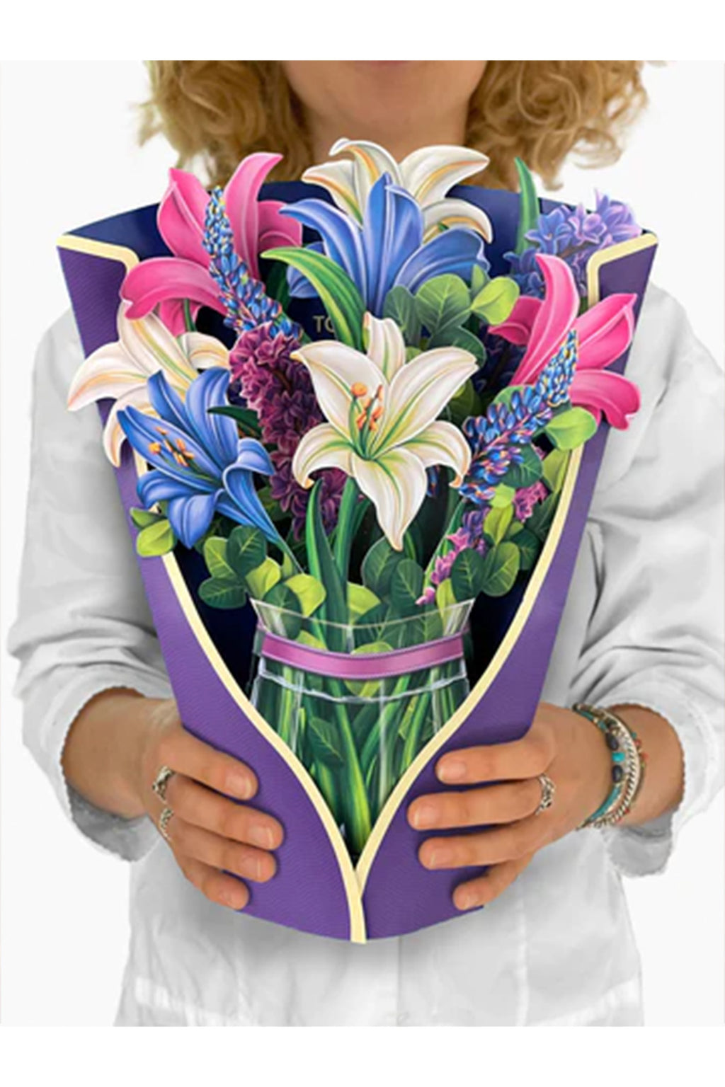 Lilies & Lupines Pop-Up Flower Boquet