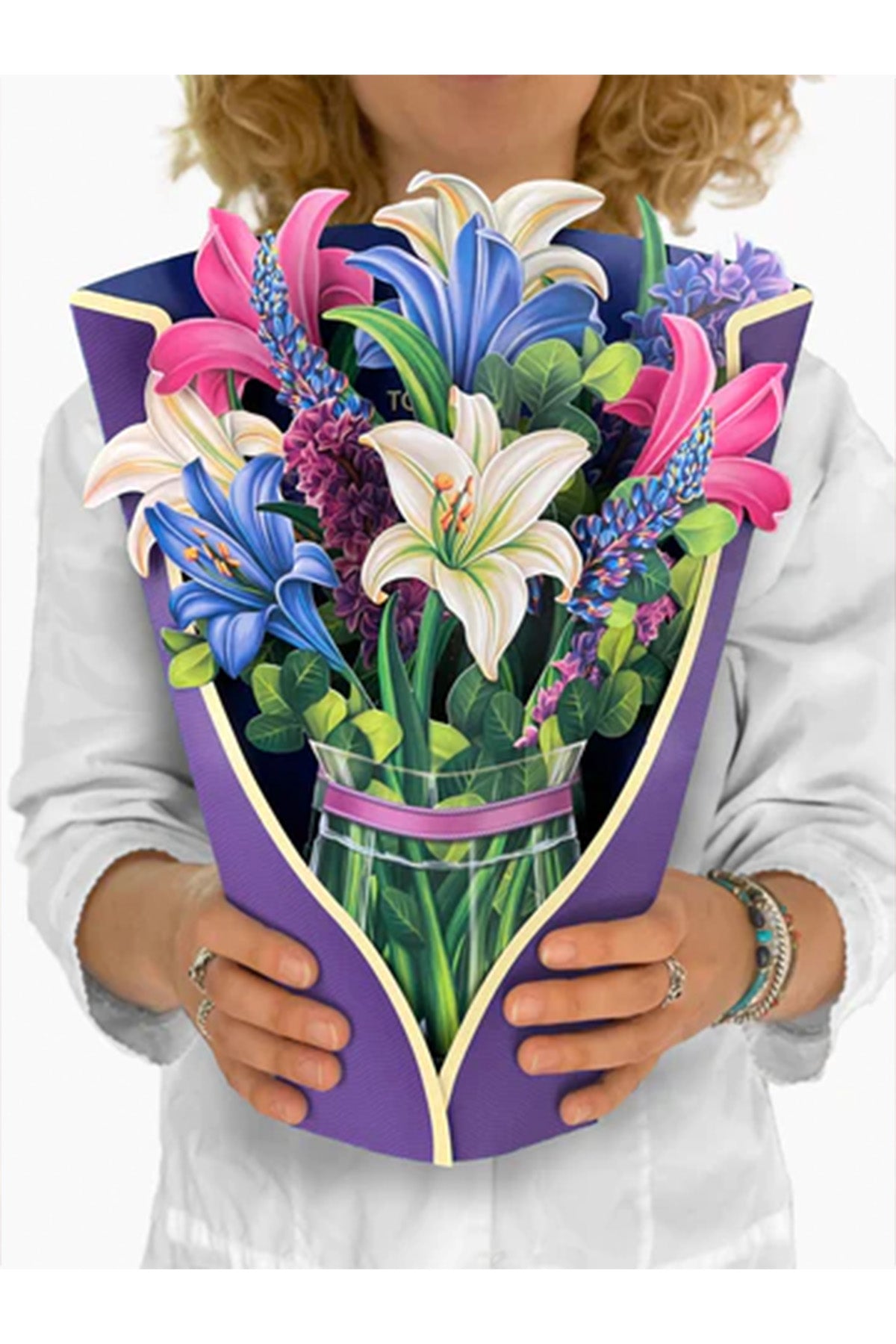Lilies & Lupines Pop-Up Flower Boquet
