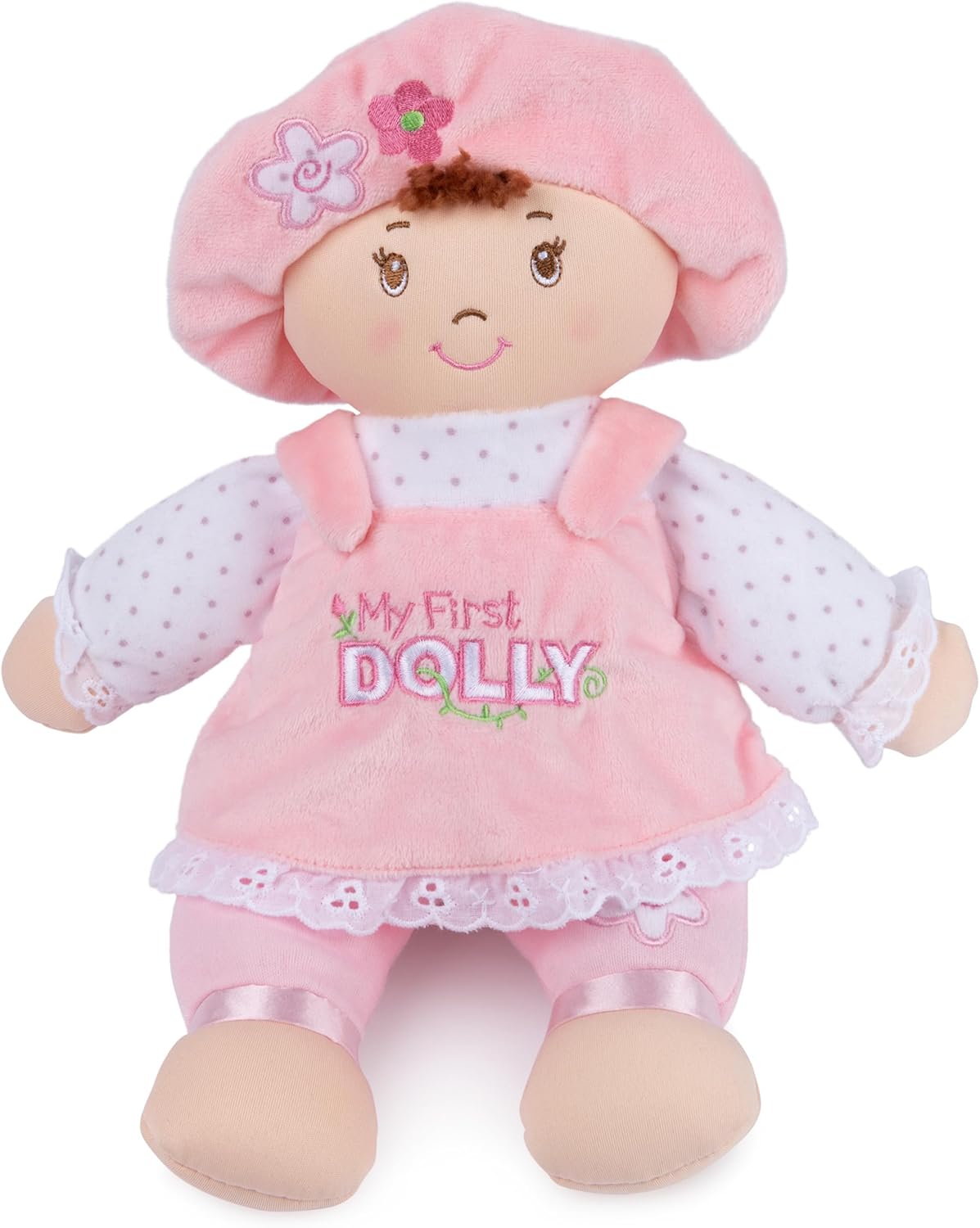 My First Dolly Pink/white Dark Hair