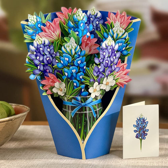 Card Paper Blue Bonnets